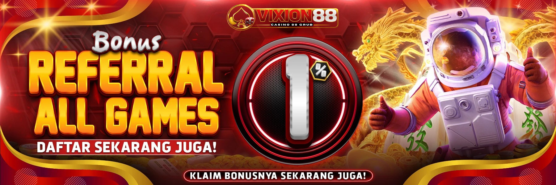 BONUS REFFERAL ALL GAMES 1%